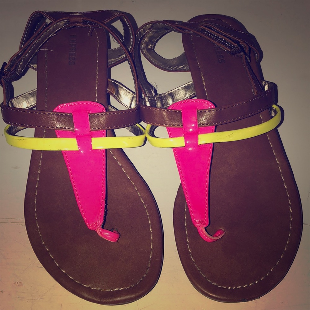 Neon sandals
